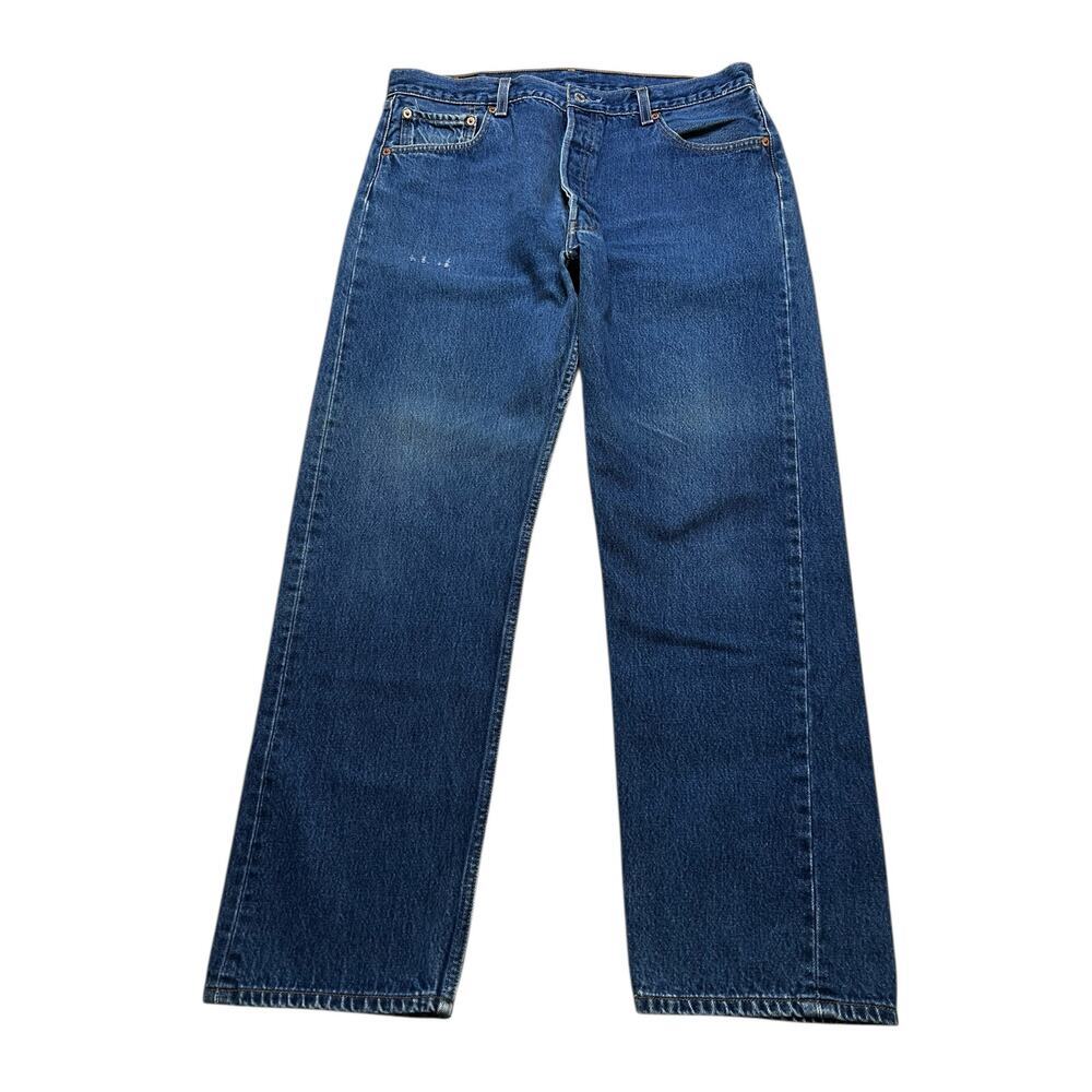 Vintage Levis 501XX Blue Denim Button Fly Jeans Mens Sz‎ 34x29 Made In USA Dark